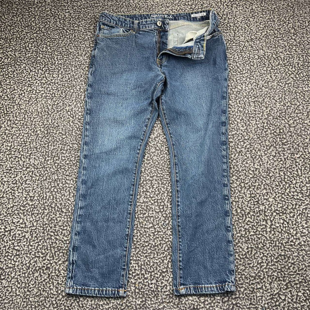 Nautica Athletic Slim Fit Jeans Men 36x30 Blue Denim Medium Wash 5 Pocket